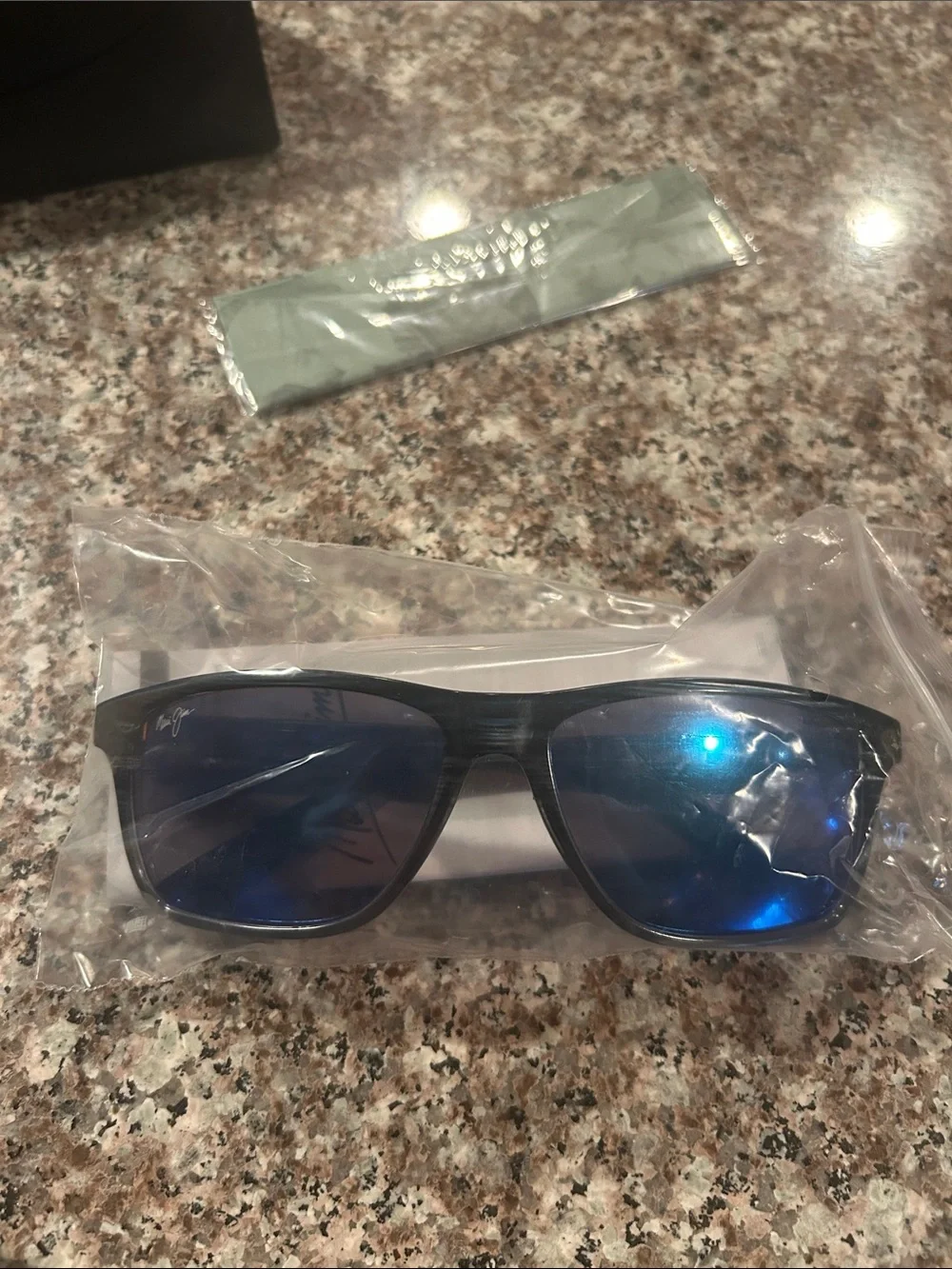 Maui Jim Black Sunglasses With Blue Lens